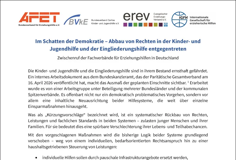Screenshot des offenen Zwischenrufs