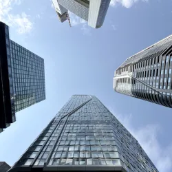 Blick in die Skyline von Frankfurt